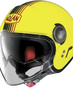 Casco Moto Mini-Jet Doppel Visier Visier Nolan N21-Klassiker Joie 038 De Vivre Gelbe LED
