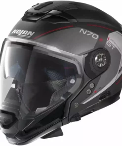 Crossover Motorradhelm Nolan N70.2 GT LAKOTA N-Com 035 Matt Schwarz Rot