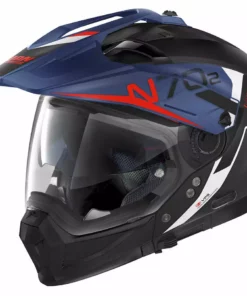Crossover Motorradhelm Nolan N70.2 X BUNGEE N-Com 038 Matt Schwarz Blau