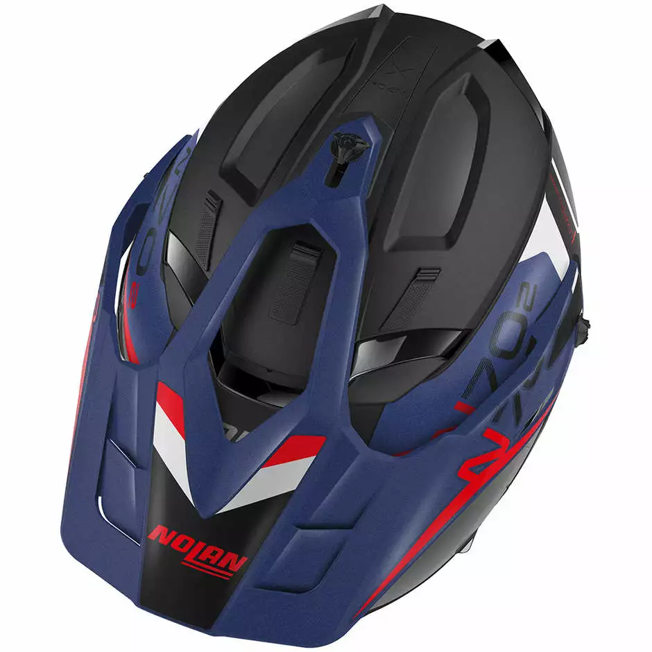 Crossover Motorradhelm Nolan N70.2 X BUNGEE N-Com 038 Matt Schwarz Blau 4 Crossover Motorradhelm Nolan N70.2 X BUNGEE N-Com 038 Matt Schwarz Blau – Bild 4