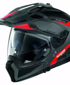 Crossover Motorradhelm Nolan N70.2 X TORPEDO N-Com 042 Red Lava Grey Matt