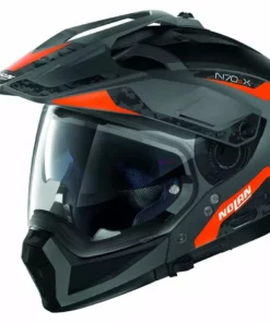Crossover Motorradhelm Nolan N70.2 X TORPEDO N-Com 044 Orange Lavagrau Matt