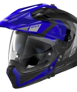 CrossOver On-Off Motorradhelm Nolan N70.2x DECURIO N-Com 032 Schwarz Matt Blau