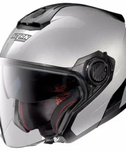 Doppel Visier Motorrad Helm Jet Nolan N-com N40.5 Sonder 011 Silber
