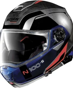 Helm Moto Modular Nolan N-Com N100.5 Consistency 029 Verkratzte Chrom