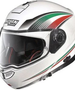 Helm Moto Modular Nolan N104 N-COM Italien 053 Gloss White