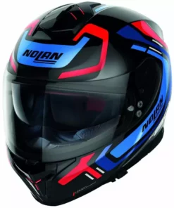 Integral Motorradhelm Nolan N80.8 ALLY N-Com 043 Blau Rot Glänzend