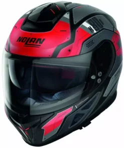 Integral Motorradhelm Nolan N80.8 STARSCREAM N-Com 033 Rot Matt Schwarz