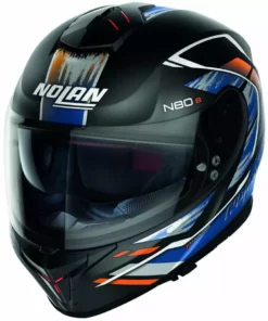 Integral Motorradhelm Nolan N80.8 THUNDERBOLT N-Com 030 Orange Blau Opak