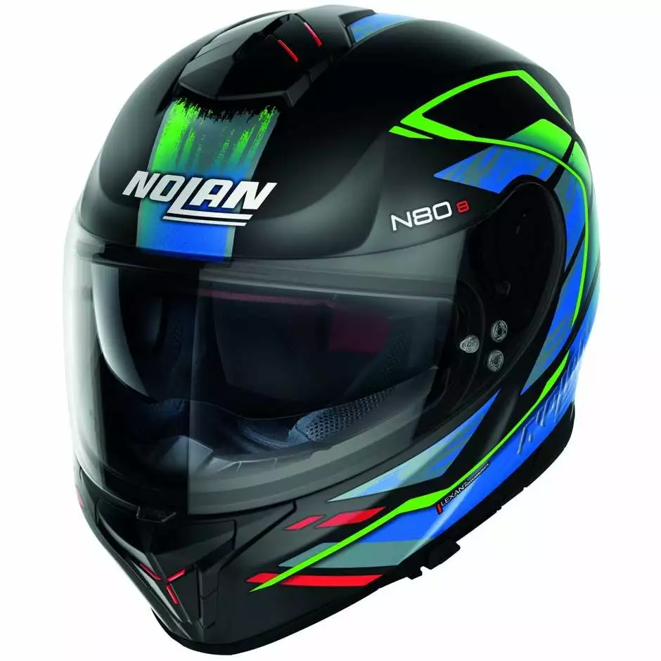 Integral Motorradhelm Nolan N80.8 THUNDERBOLT N-Com 031 Blau Grün Opak 1 Integral Motorradhelm Nolan N80.8 THUNDERBOLT N-Com 031 Blau Grün Opak