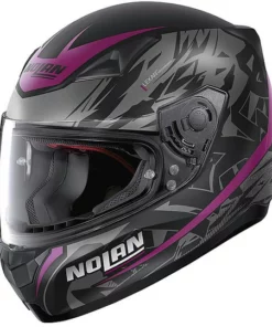 Integraler Motorradhelm Nolan N60.5 METROPOLIS 076 Matt Schwarz Lila