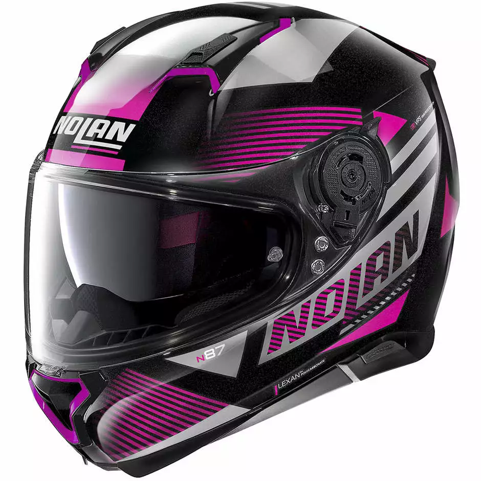 Integrierter Motorradhelm Nolan N87 JOLT N-Com 103 Schwarz Metall Pink 1 Integrierter Motorradhelm Nolan N87 JOLT N-Com 103 Schwarz Metall Pink