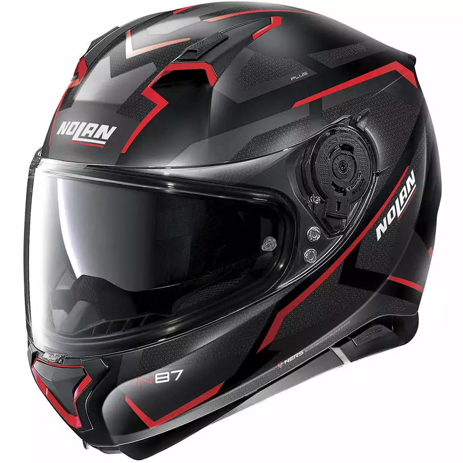 Integrierter Motorradhelm Nolan N87 Plus OVERLAND N-Com 031 Matt Schwarz Rot 1 Integrierter Motorradhelm Nolan N87 Plus OVERLAND N-Com 031 Matt Schwarz Rot
