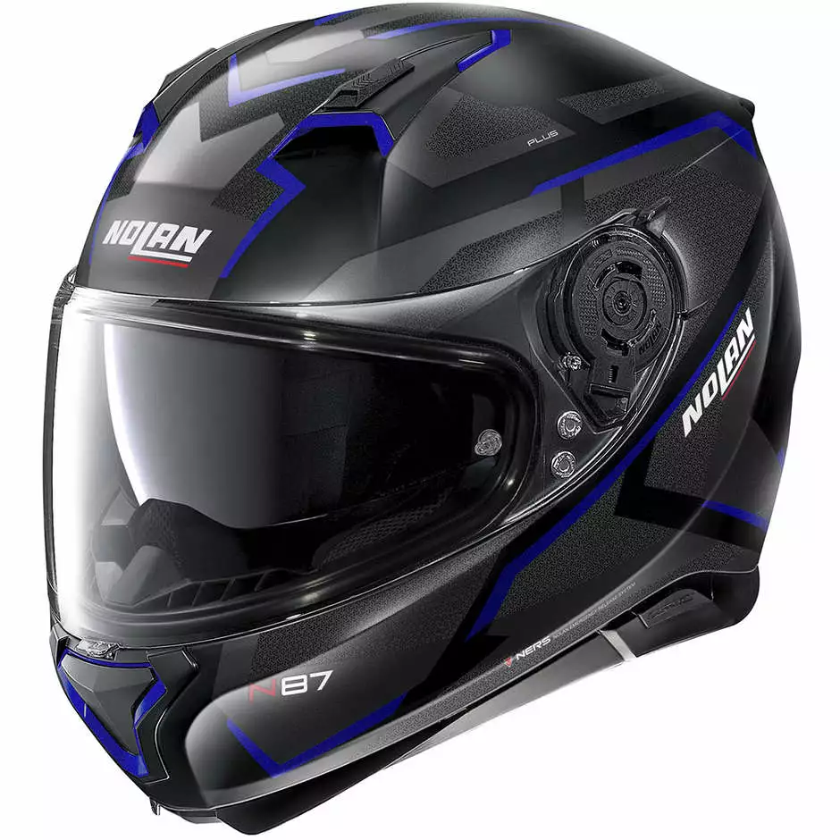 Integrierter Motorradhelm Nolan N87 Plus OVERLAND N-Com 033 Matt Schwarz Blau 1 Integrierter Motorradhelm Nolan N87 Plus OVERLAND N-Com 033 Matt Schwarz Blau