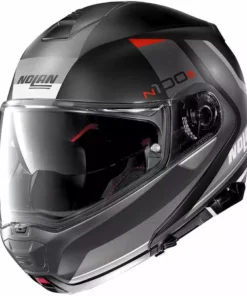 Modulare Motorradhelm-Homologation P / J Nolan N100.5 HILLTOP N-Com 047 Matt Schwarz