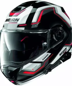 Modularer Motorradhelm Homologation P / J Nolan N100.5 UPWIND N-Com 061 Glossy Red
