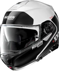 Modularer Motorradhelm P / J-geprüft Nolan N100.5 Plus DISTINCTIVE N-Com 022 White Metal