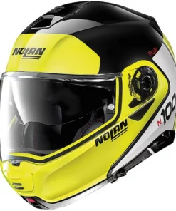 Modularer Motorradhelm P / J-geprüft Nolan N100.5 Plus DISTINCTIVE N-Com 028 Glossy Black Yellow
