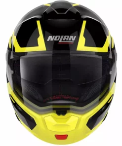 Modularer Motorradhelm P / J Homologation Nolan N90.3 BOHRER N-Com 026 Glänzend Schwarz Gelb -Nolan Verkäufe modularer motorradhelm p j homologation nolan n90 3 bohrer n com 026 glaenzend schwarz gelb 109520