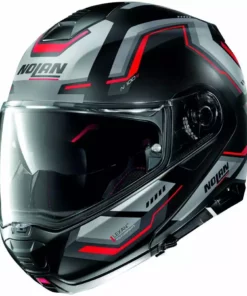 Modularer Motorradhelm P / J Nolan N100.5 UPWIND N-Com 058 Homologation Matt Rot