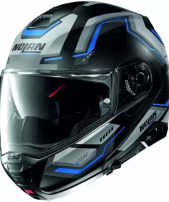 Modularer Motorradhelm P / J Nolan N100.5 UPWIND N-Com 060 Matt Blau Zulassung