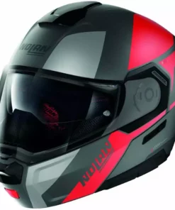 Modularer Motorradhelm P/J Nolan N90.3 Zulassung WILCO N-Com 029 Lava Matt Rot