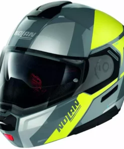 Modularer Motorradhelm P / J Nolan N90.3 Zulassung WILCO N-Com 030 Matt Gelb