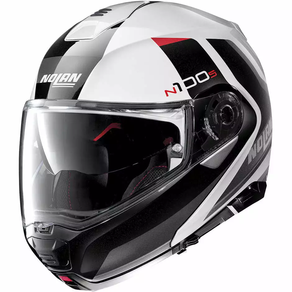 Modularer Motorradhelm P / J-Zulassung Nolan N100.5 HILLTOP N-Com 048 Weißmetall 1 Modularer Motorradhelm P / J-Zulassung Nolan N100.5 HILLTOP N-Com 048 Weißmetall