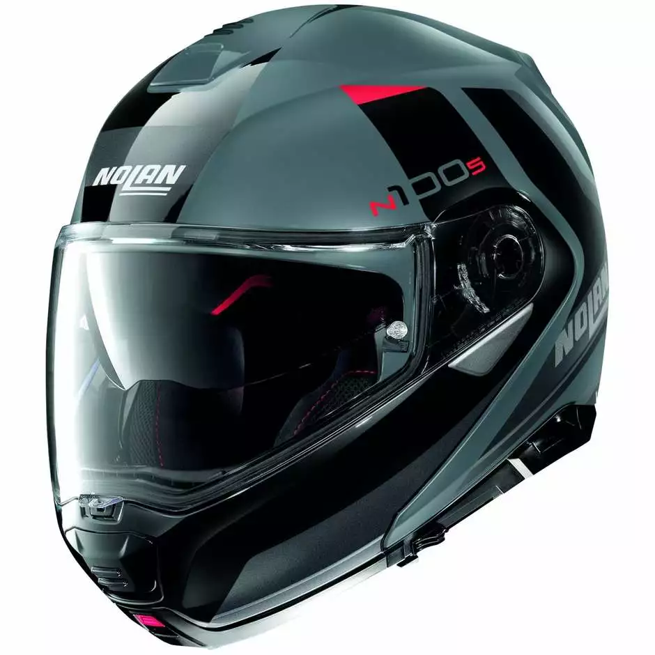 Modularer Motorradhelm P/J Zulassung Nolan N100.5 HILLTOP N-Com 064 Schiefergrau 1 Modularer Motorradhelm P/J Zulassung Nolan N100.5 HILLTOP N-Com 064 Schiefergrau