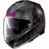 Modularer Motorradhelm P / J-Zulassung Nolan N100.5 LIGHTSPEED N-Com 055 Matt Schwarz Pink