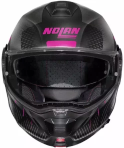 Modularer Motorradhelm P / J-Zulassung Nolan N100.5 LIGHTSPEED N-Com 055 Matt Schwarz Pink -Nolan Verkäufe modularer motorradhelm p j zulassung nolan n100 5 lightspeed n com 055 matt schwarz pink 109453