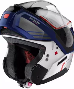 Modularer Motorradhelm P / J-Zulassung Nolan N90.3 VOYAGER N-Com 020 Weißmetall Blau -Nolan Verkäufe modularer motorradhelm p j zulassung nolan n90 3 voyager n com 020 weissmetall blau 109514
