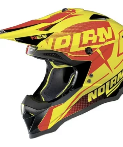 Moto Cross Enduro Helm Nolan N53 Sidewinder 041 Gelbe LED