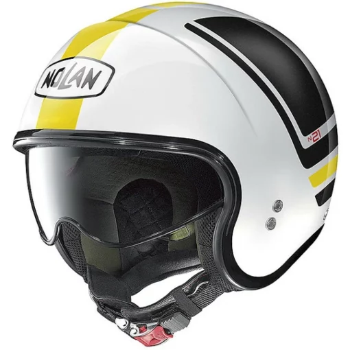 Motorradhelm Jet Nolan N21 FLYBRIDGE 086 Weiß Metall Gelb -Nolan Verkäufe motorradhelm jet nolan n21 flybridge 086 weiss metall gelb 90073