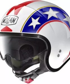 Motorradhelm Jet Nolan N21 OLD GLORY 090 Weißmetall