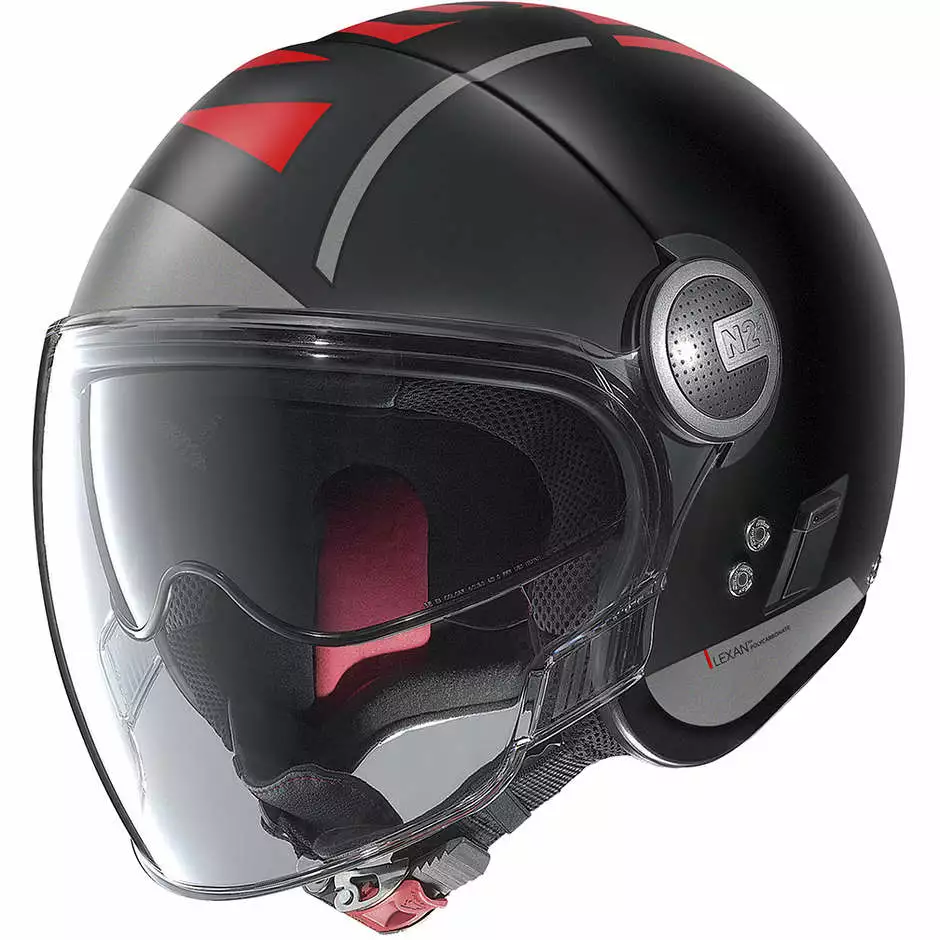 Motorradhelm Jet Nolan N21 Visier AVANT-GARDE 073 Matt Schwarz Rot 1 Motorradhelm Jet Nolan N21 Visier AVANT-GARDE 073 Matt Schwarz Rot