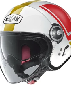 Motorradhelm Jet Nolan N21 VISIER FLYBRIDGE 067 Weiß Metall Grün Rot