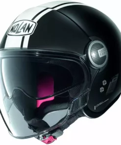 Motorradhelm Jet Nolan N21 VISOR DOLCE VITA 099 Matt Schwarz Weiß