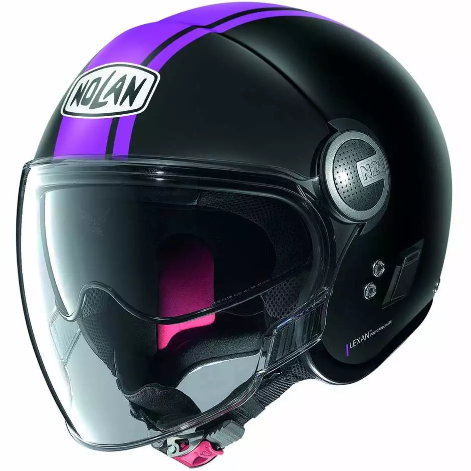 Motorradhelm Jet Nolan N21 VISOR DOLCE VITA 103 Matt Schwarz Lila 1 Motorradhelm Jet Nolan N21 VISOR DOLCE VITA 103 Matt Schwarz Lila