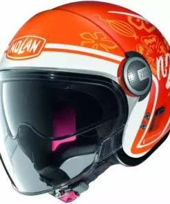 Motorradhelm Jet Nolan N21 VISOR PLAYA 090 Orange Led Opaque