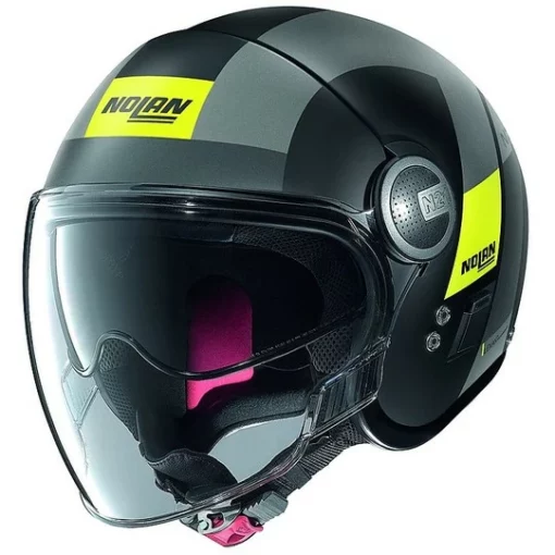 Nolan N21 Mini-Jet Motorradhelm Visier Spheroid 049 Matt Schwarz Gelb -Nolan Verkäufe nolan n21 mini jet motorradhelm visier spheroid 049 matt schwarz gelb 64958