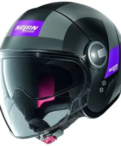 Nolan N21 Mini-Jet Motorradhelm Visier Spheroid 052 Matt Schwarz Lila