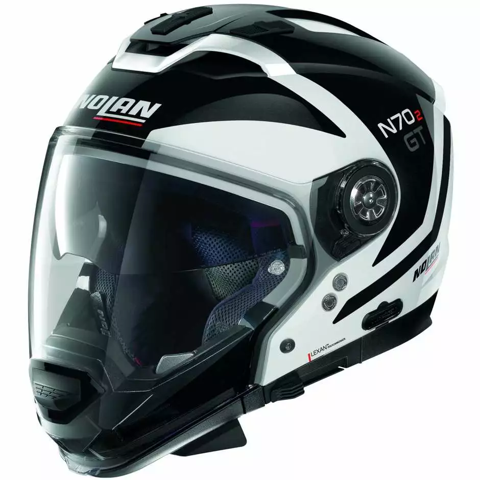 Nolan N70.2 Crossover Motorradhelm GT GLARING N-Com 049 White Metal 1 Nolan N70.2 Crossover Motorradhelm GT GLARING N-Com 049 White Metal
