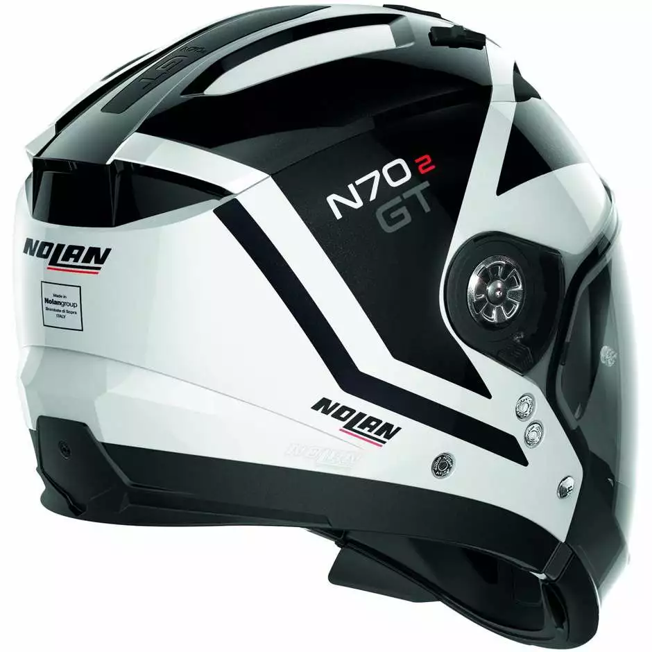 Nolan N70.2 Crossover Motorradhelm GT GLARING N-Com 049 White Metal 2 Nolan N70.2 Crossover Motorradhelm GT GLARING N-Com 049 White Metal – Bild 2