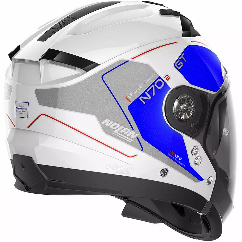 Nolan N70.2 Crossover Motorradhelm GT LAKOTA N-Com 041 Weißmetall Blau 2 Nolan N70.2 Crossover Motorradhelm GT LAKOTA N-Com 041 Weißmetall Blau – Bild 2
