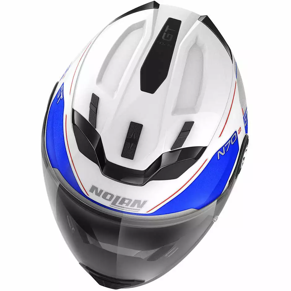 Nolan N70.2 Crossover Motorradhelm GT LAKOTA N-Com 041 Weißmetall Blau 3 Nolan N70.2 Crossover Motorradhelm GT LAKOTA N-Com 041 Weißmetall Blau – Bild 3