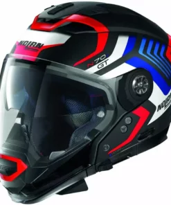 Nolan N70.2 Crossover Motorradhelm GT SPINNAKER N-Com 045 Schwarz Blau Rot Matt