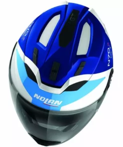 Nolan N70.2 GT GLARING N-Com 050 Crossover Motorradhelm Weiß Blau Rot Glänzend -Nolan Verkäufe nolan n70 2 gt glaring n com 050 crossover motorradhelm weiss blau rot glaenzend 133137