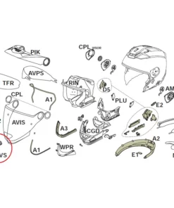Nolan N70.2 GT / N44 Led Gelbes Visier Lufteinlass
