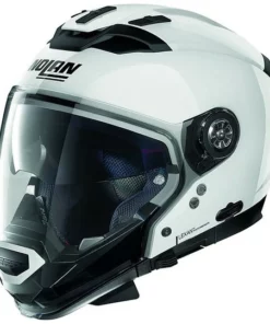 Nolan N70.2 ON-OFF Crossover Motorrad Helm GT Classic N-Com 005 Glänzend Weiß
